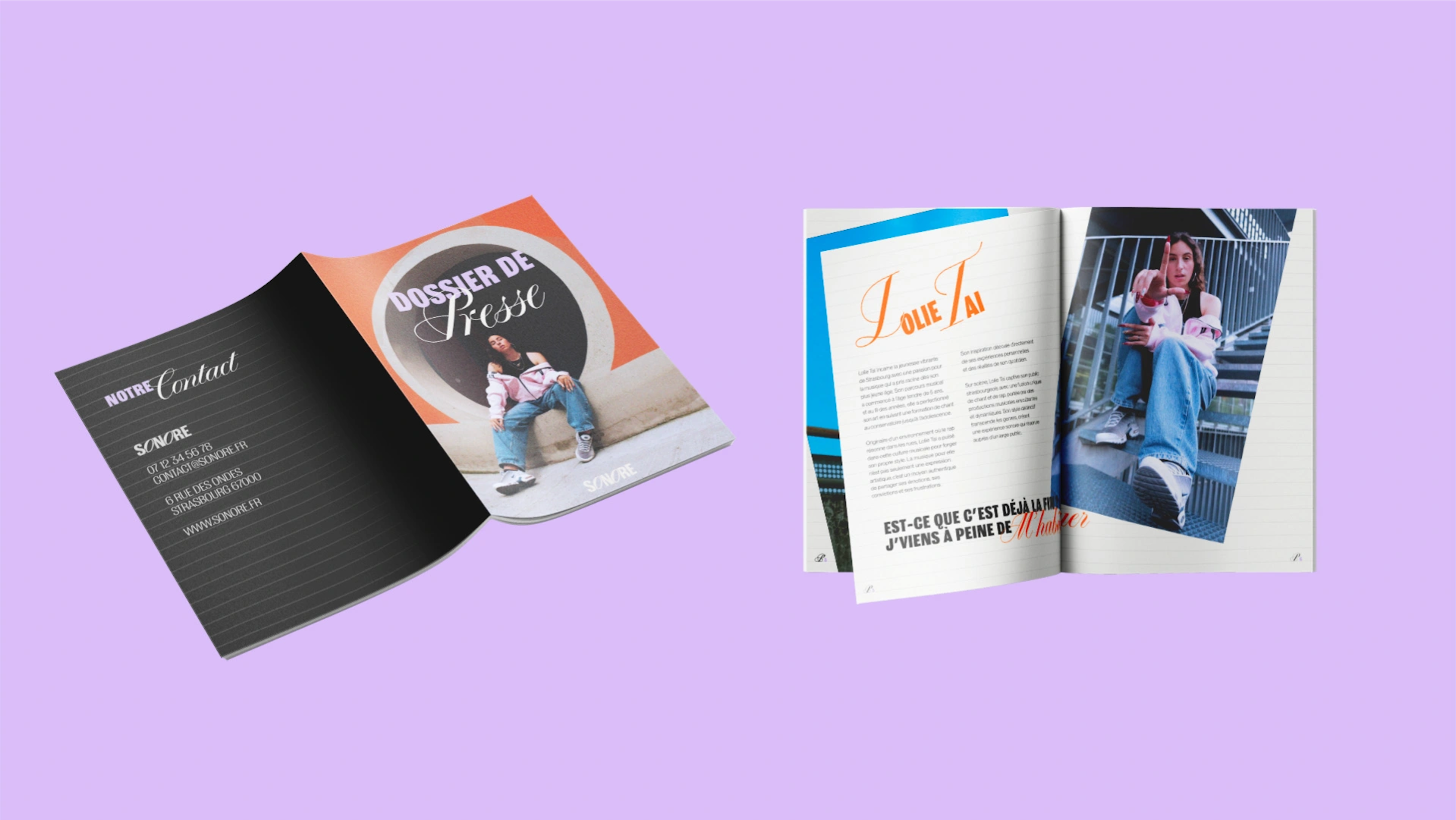 Mockup dossier de presse Sonore