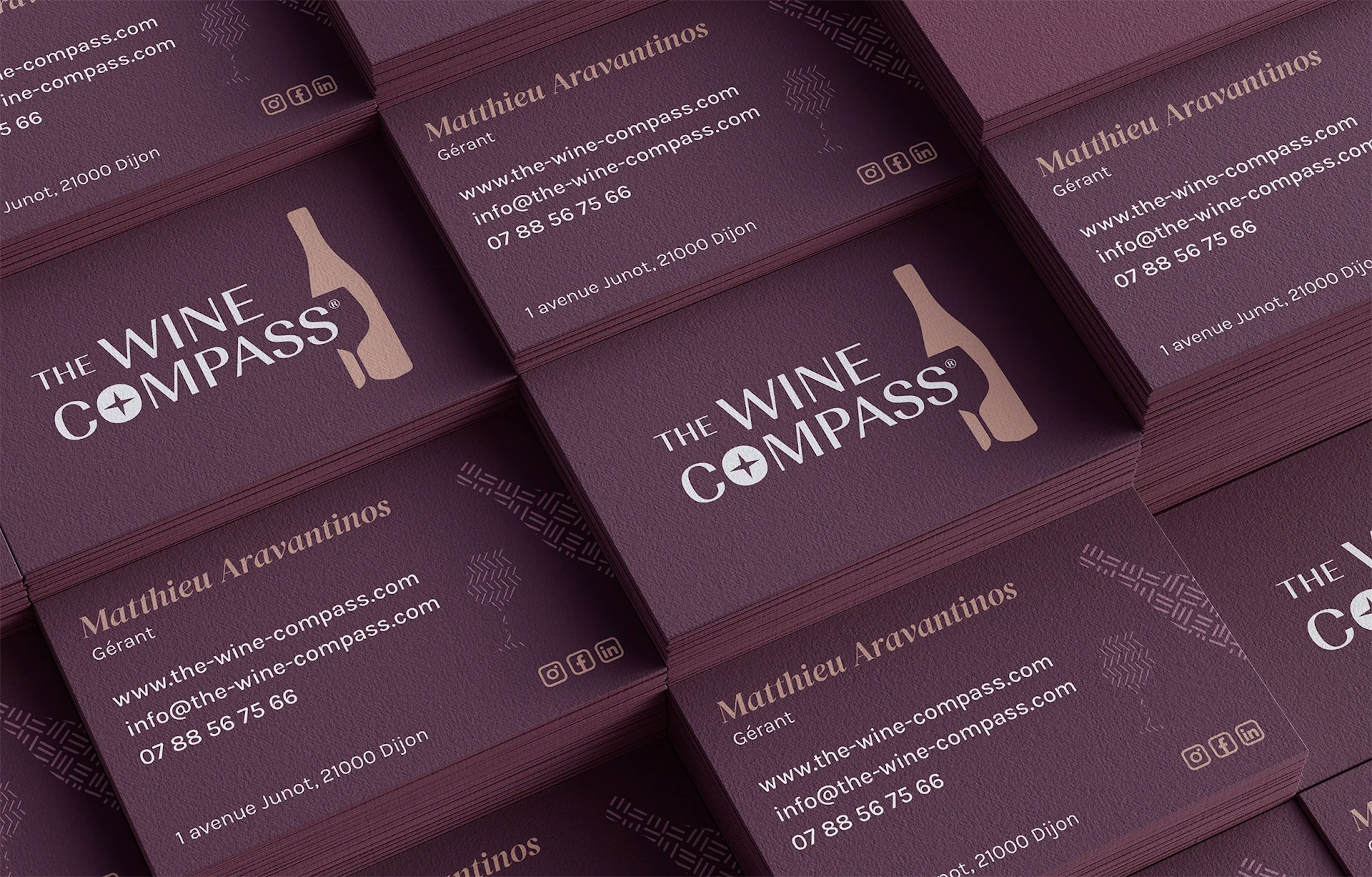 Mockup carte de visite The Wine Compass