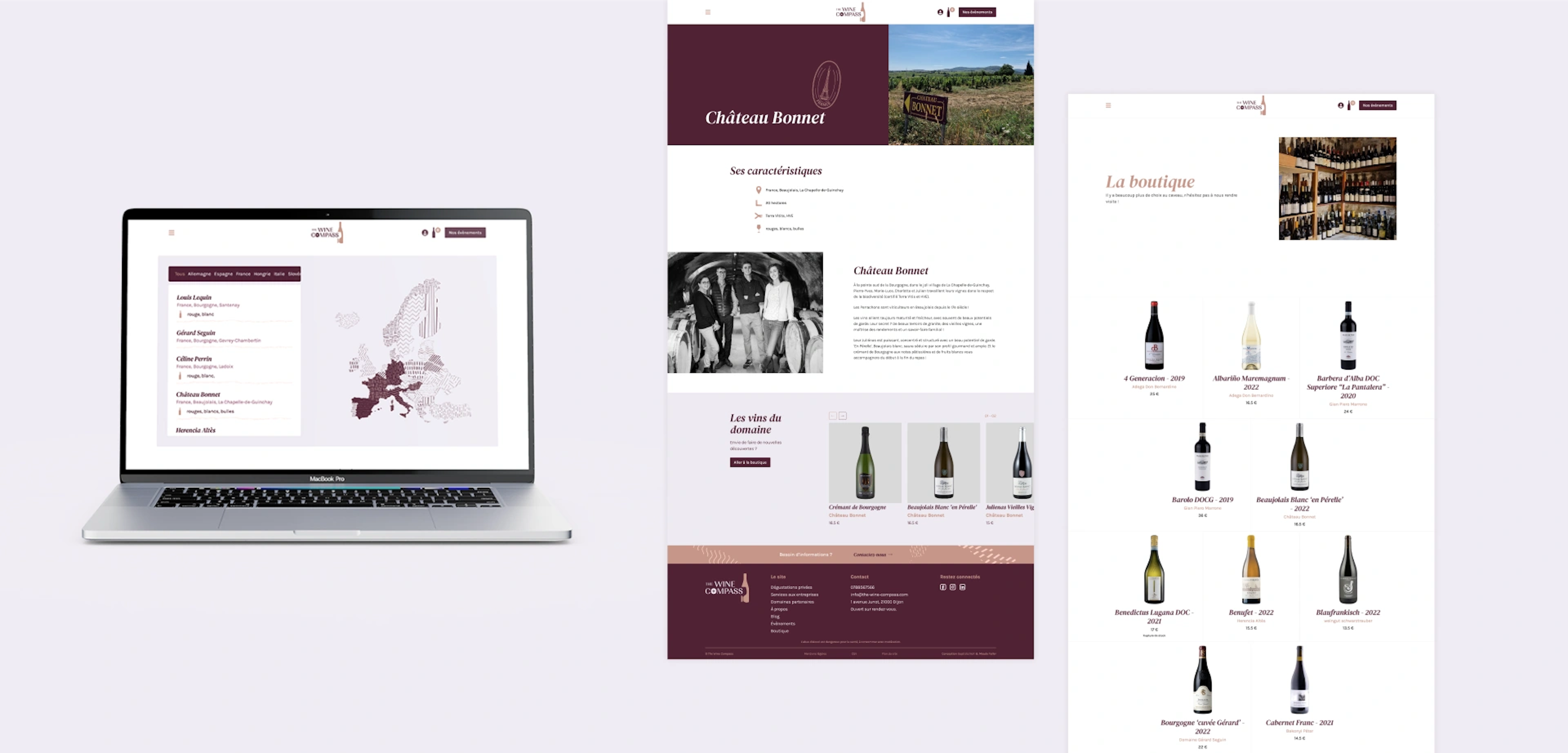 Site internet The Wine Compass