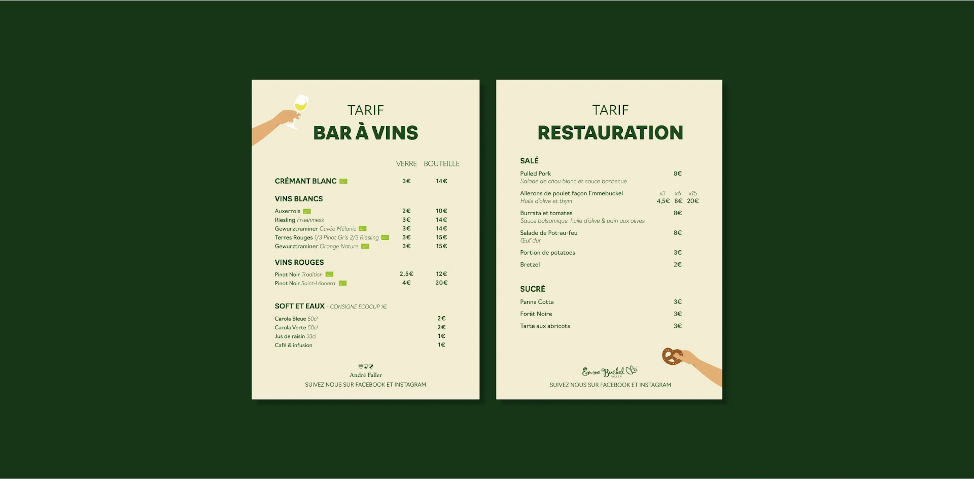 Mockup Menus Domaine André Faller
