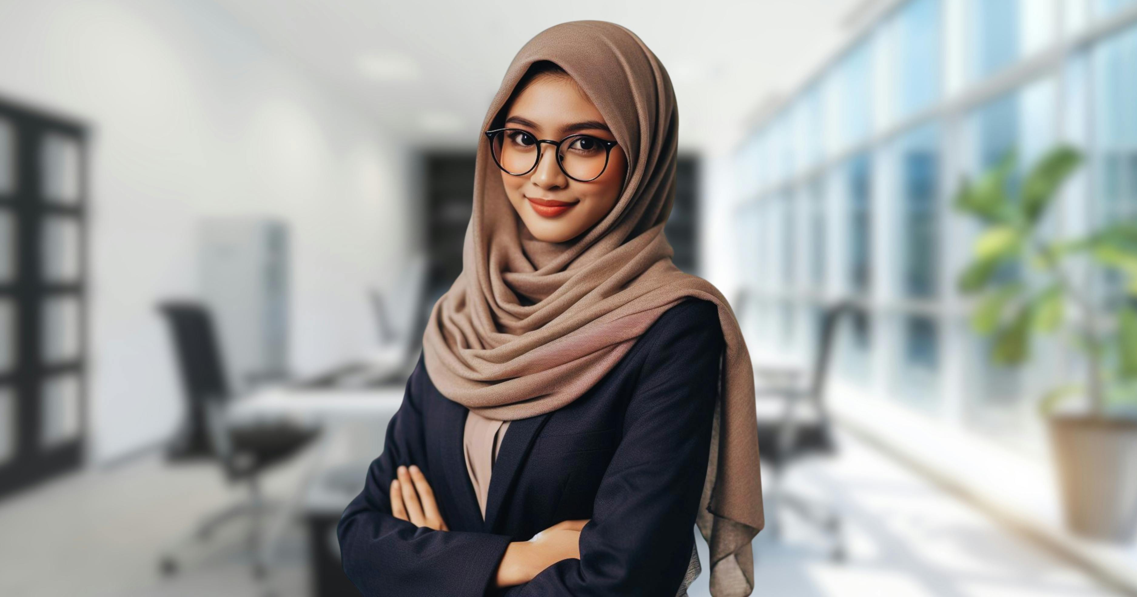 seorang wanita bekerja sebagai pegawai tadbir diplomatik