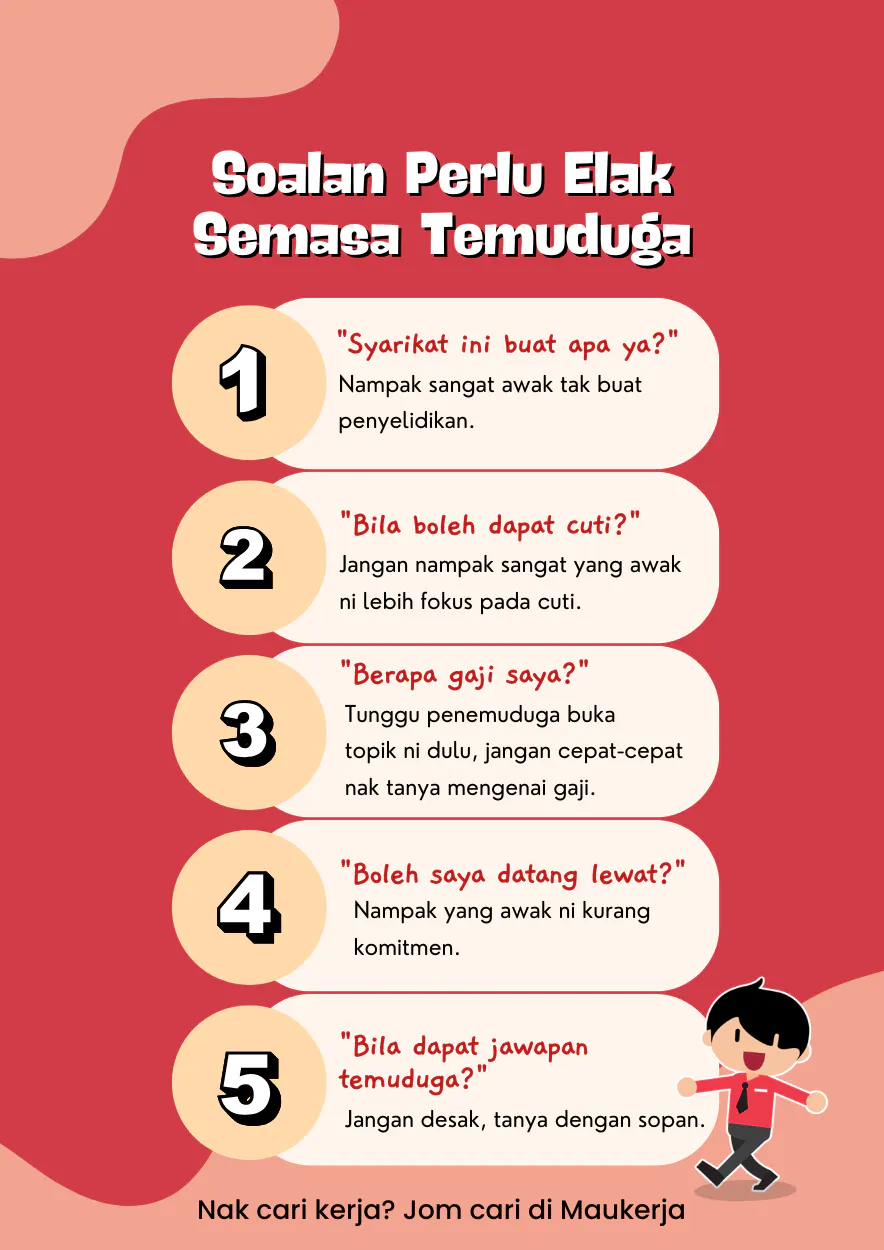 Soalan Perlu Elak Semasa Temuduga