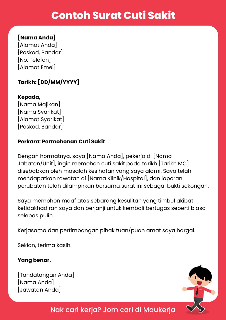 Contoh Surat Cuti Sakit