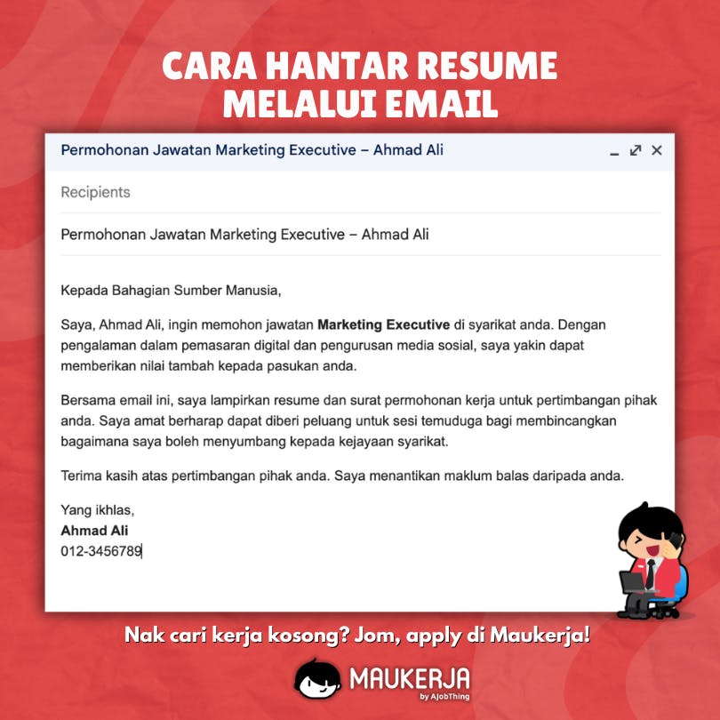 Cara Hantar Resume Melalui Email
