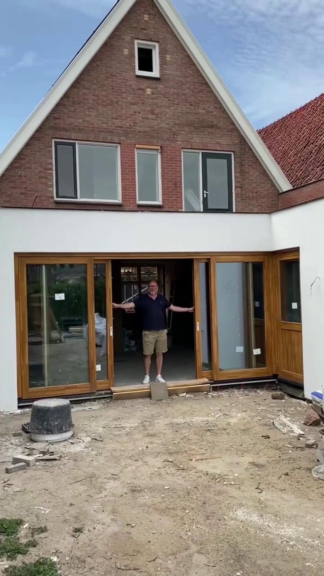 aanbouw met schuifpui