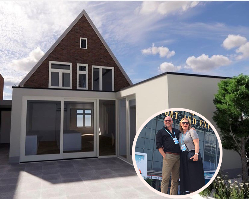 3D tekening van achterkant van de MaximaVilla