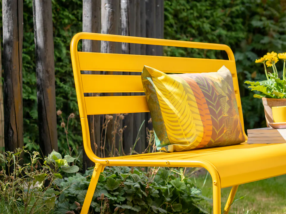 MaximaVida metalen tuinbank max in okergeel