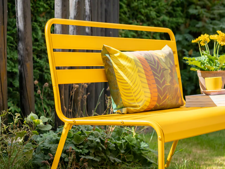MaximaVida metalen tuinbank max in okergeel