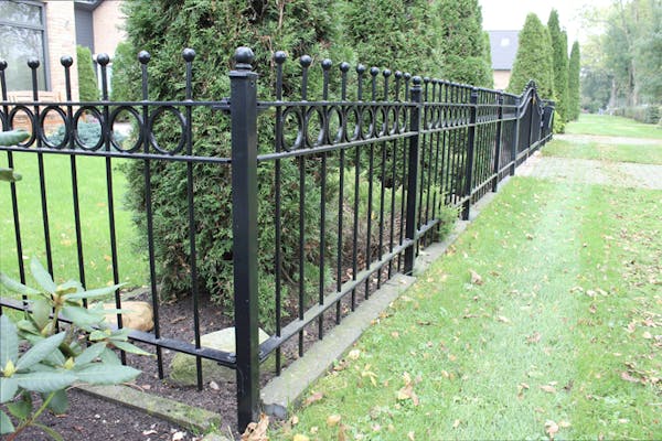 black metal garden fence 