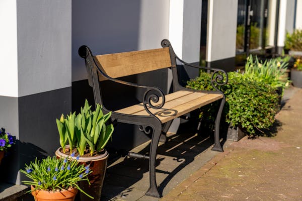 garden bench Prinsengracht with cast iron legs