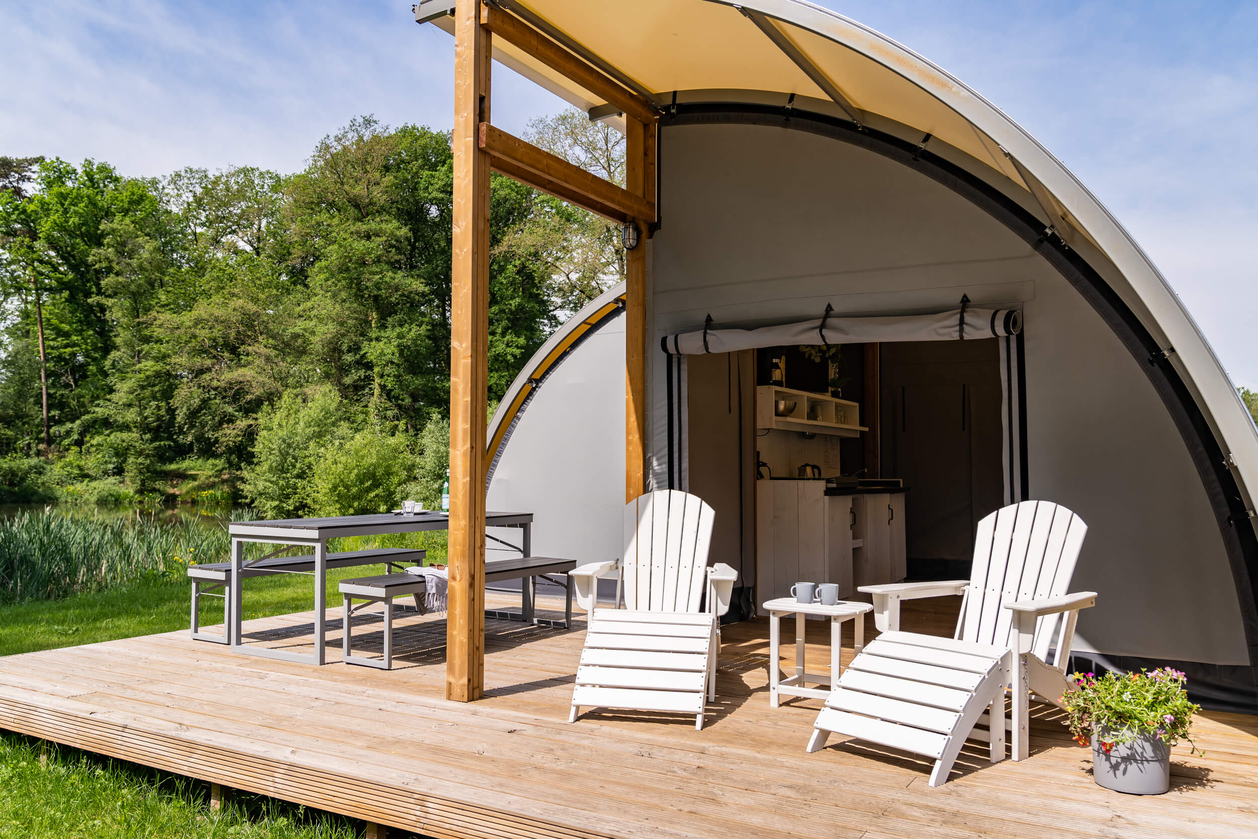 Montreal en Hamburg op veranda