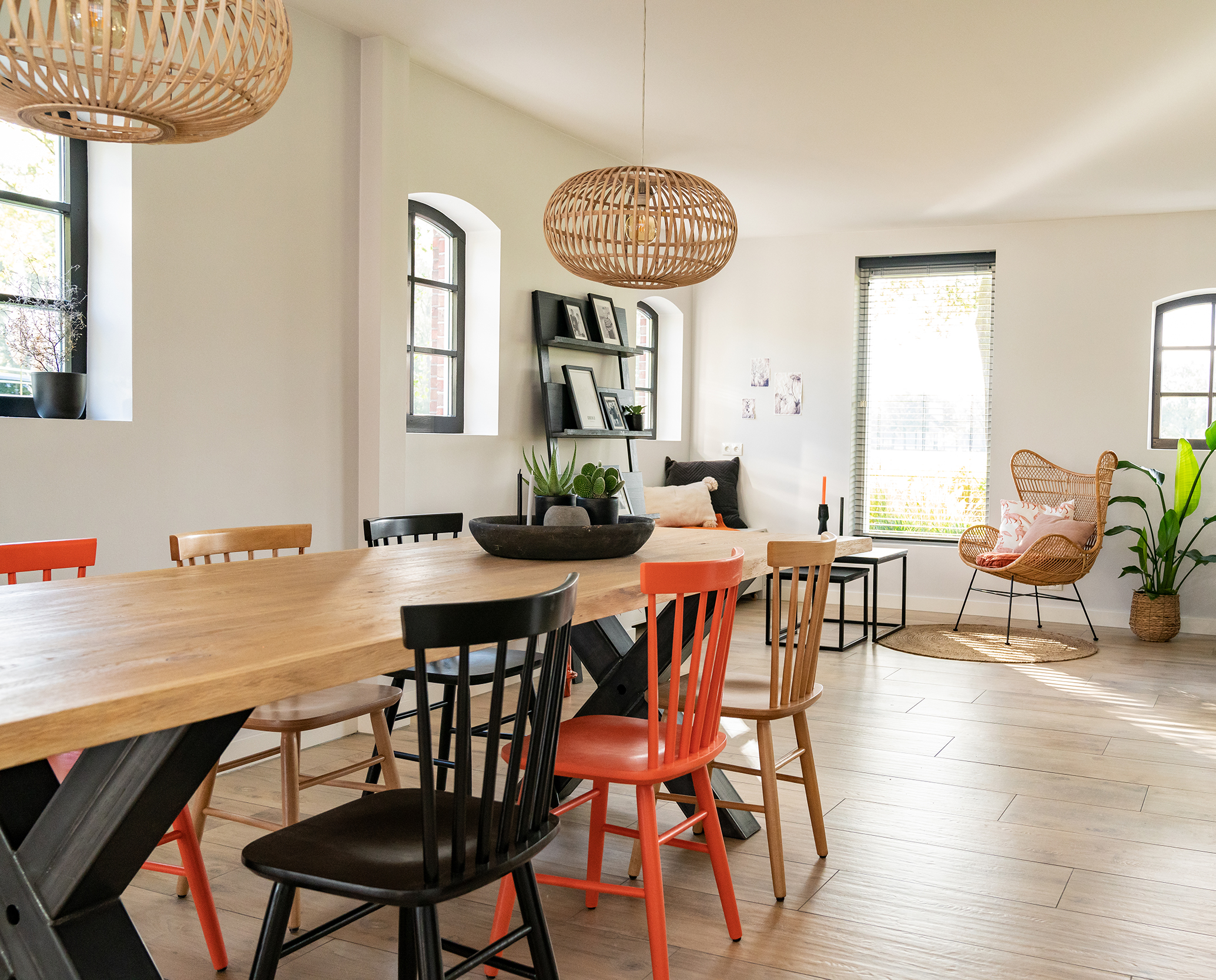 Houten eetkamerstoelen Maxime in kleur