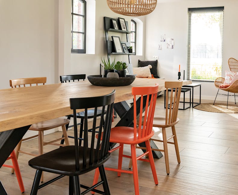 Houten eetkamerstoelen Maxime in kleur