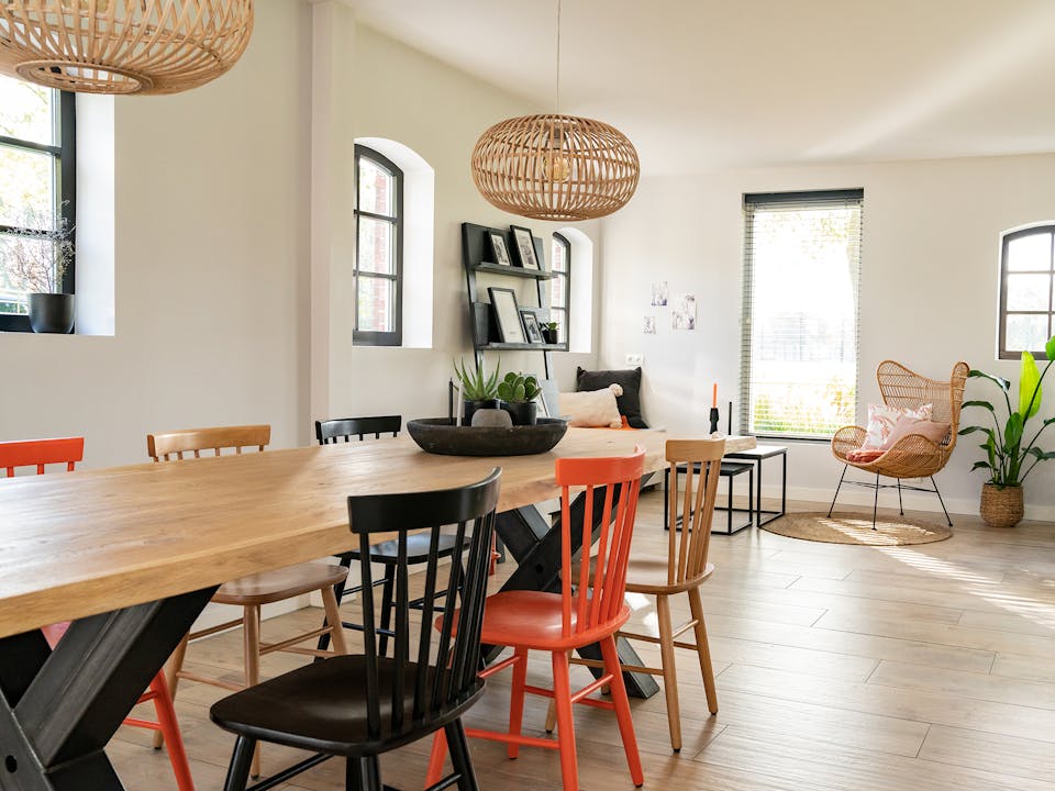 Wooden dining chairs Maxime in colour