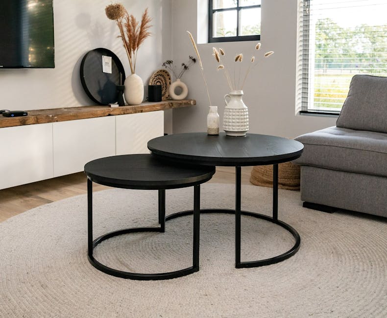 Set Tischplatten für runden Couchtisch Chicago