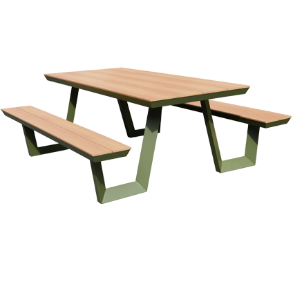 Picknicktafel Bermuda olijfgroen 