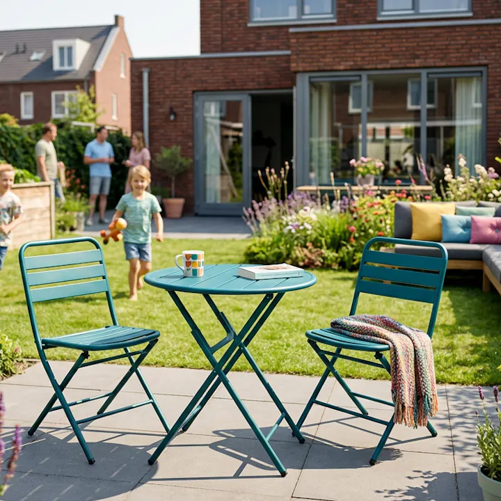 Petrol-Blue Max Bistro Set