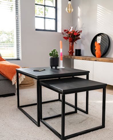 Quadratischer Couchtisch Chicago im Wohnzimmer