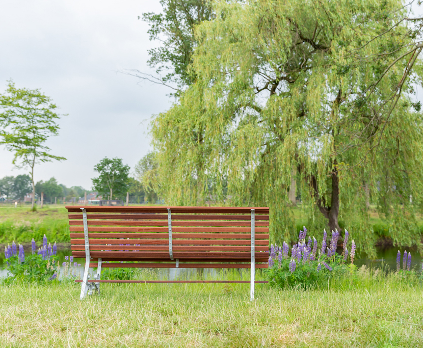 MaximaVida tuinbank Budapest olie bij de vijver