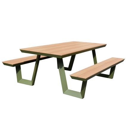 MaximaVida Picknicktisch Bermuda olivgrün