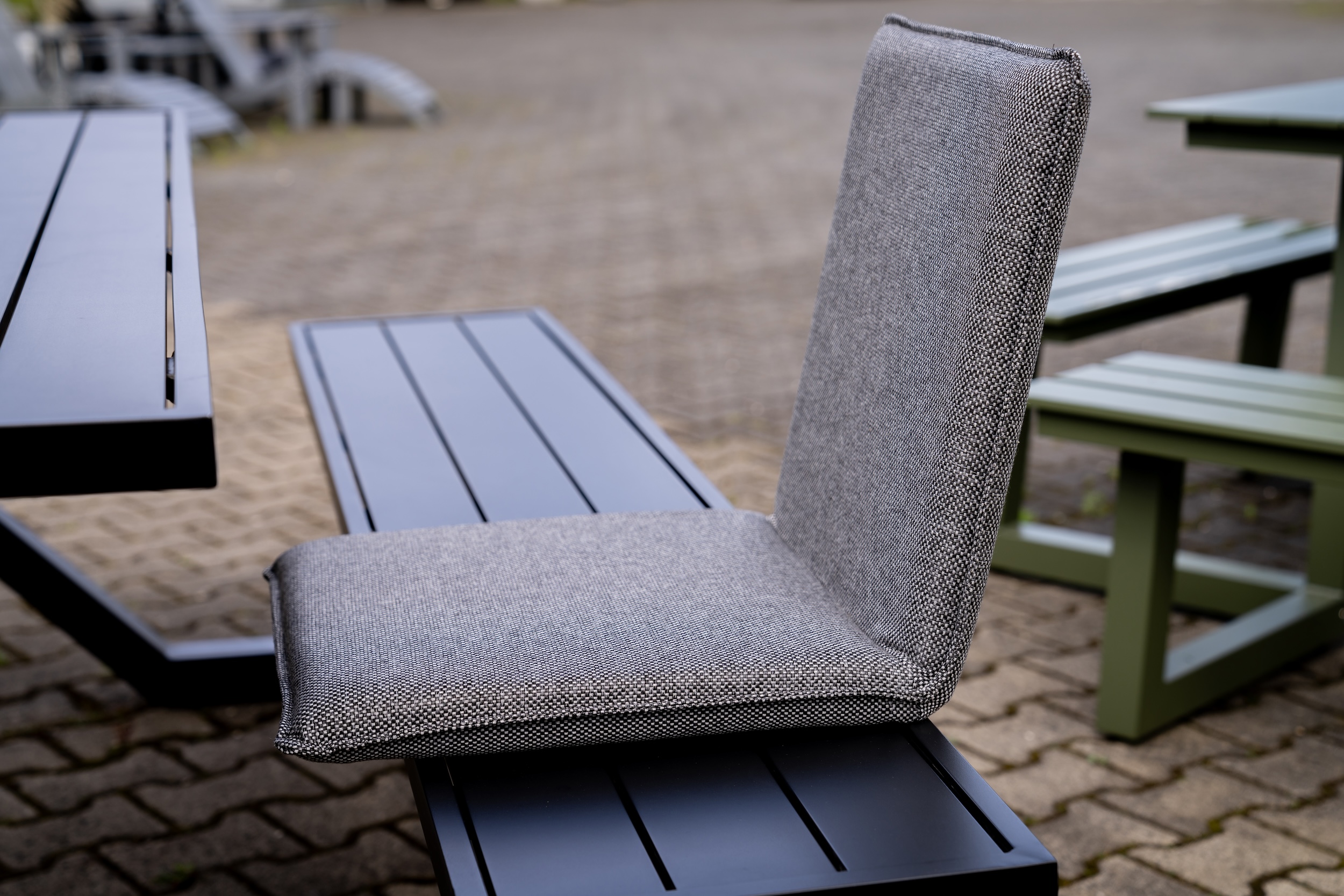 Maximavida zitting Sitges antraciet op picknicktafel Dex zwart