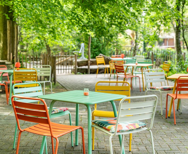 MaximaVida terrace with Max garden sets with tables and chairs