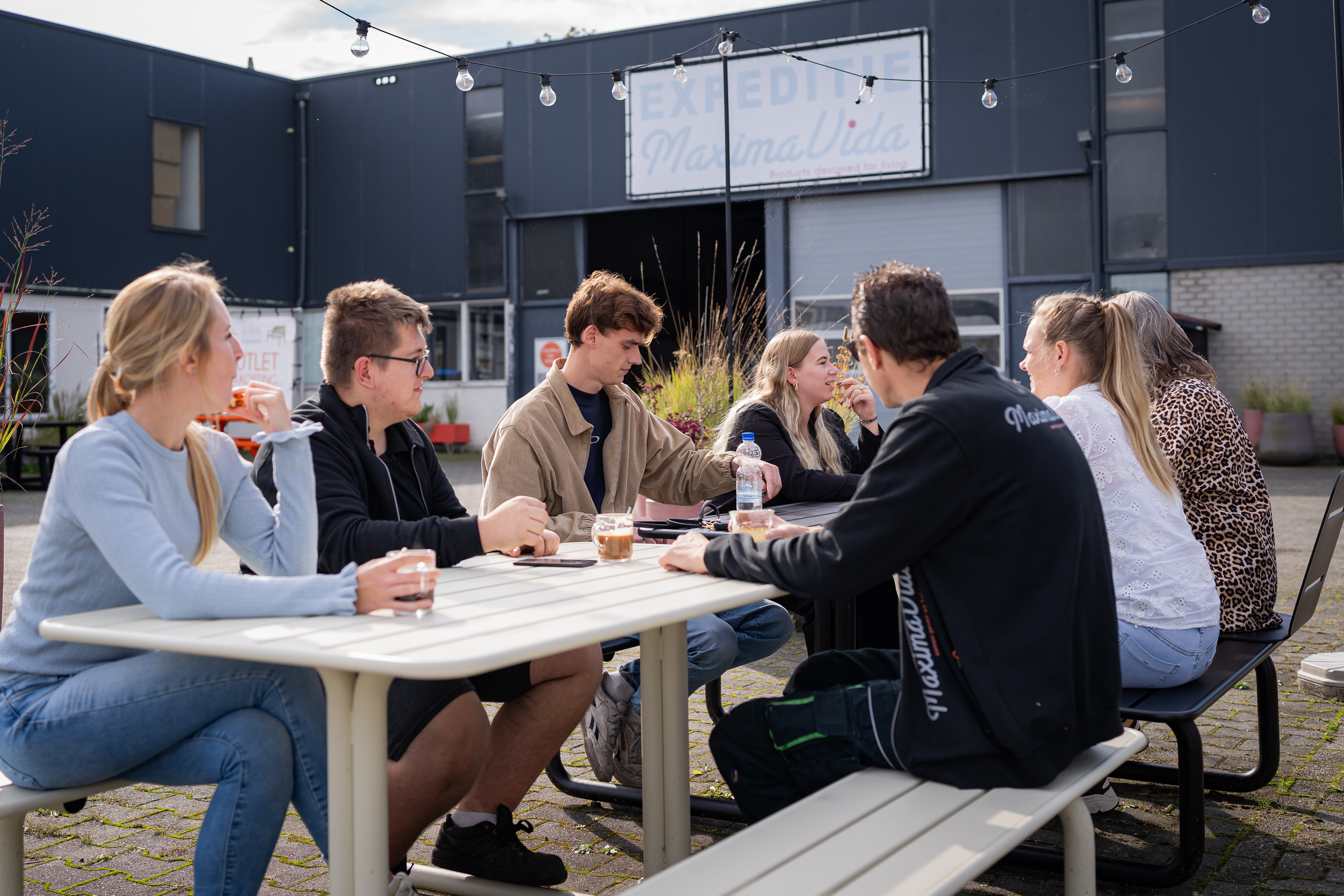 Lunchen met het team