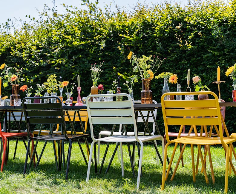 Gekleurde metalen tuinstoel Max in kleur