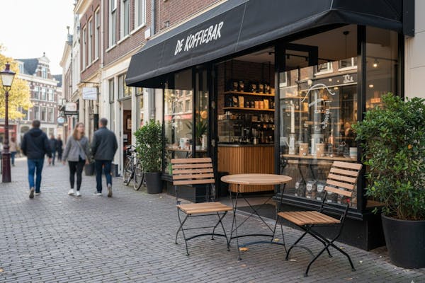 Toscana Bistro-Set schwarz mit klappbaren Stühlen