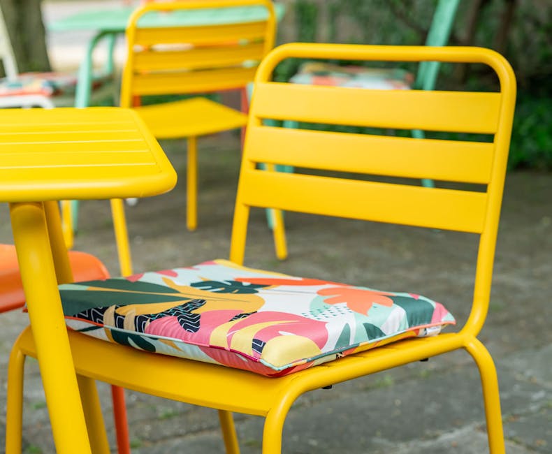 Okergele Max met stoelkussen Vaiana