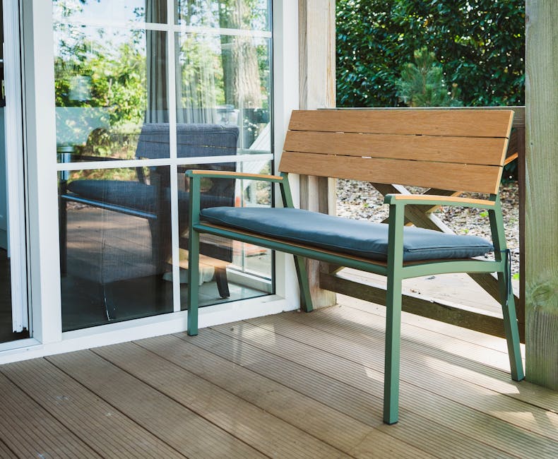 Aluminium tuinbank Bermuda in het olijfgroen op vakantiepark Bremstruik