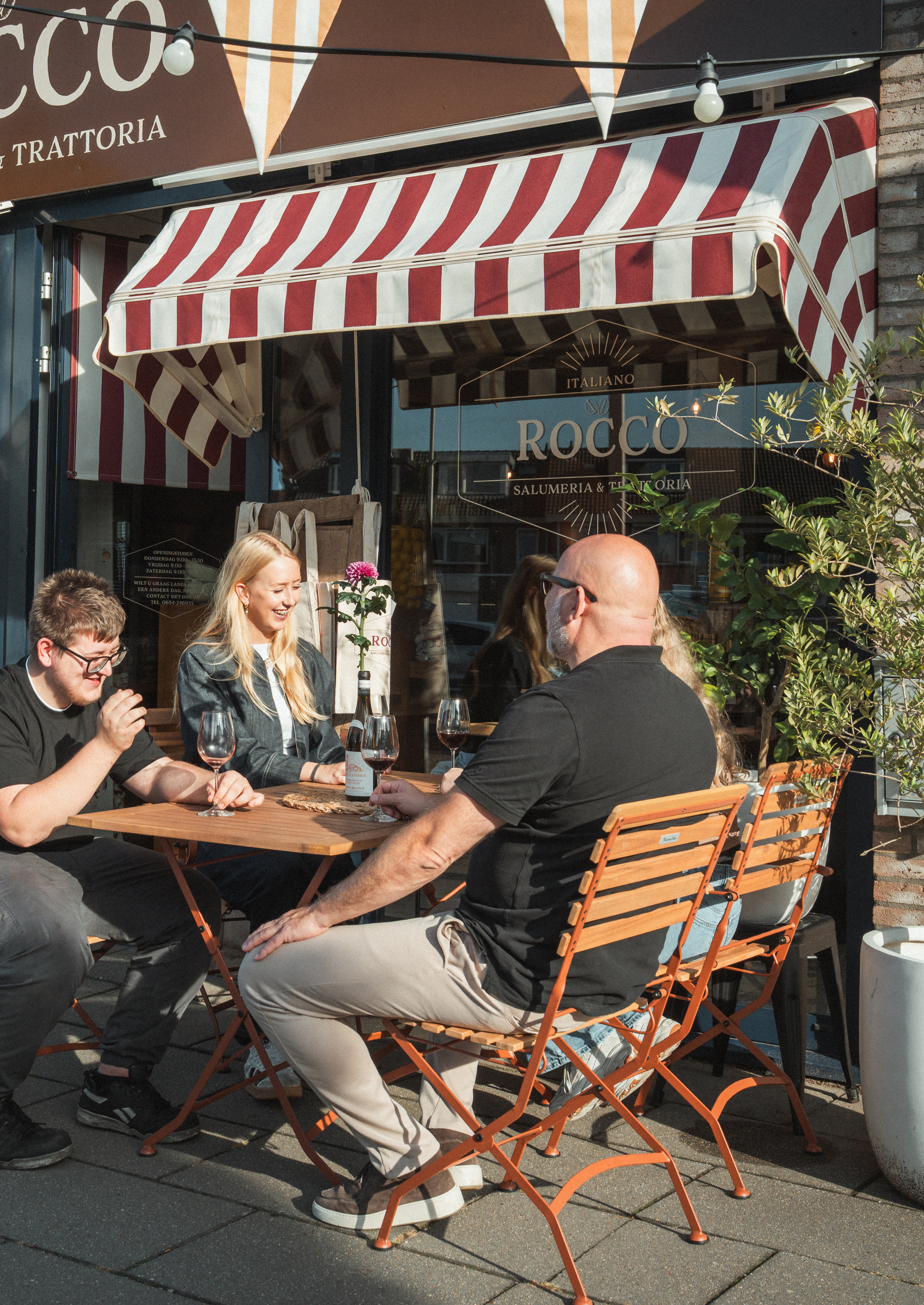 MaximaVida foldable garden set Toscana 120 cm rust brown Rocco