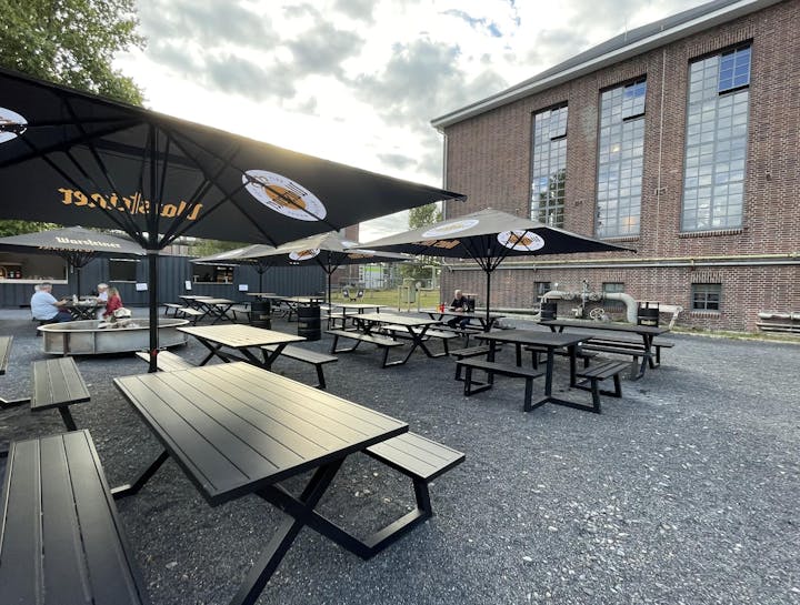 MaximaVida aluminium picknicktafel zwart biergarten Dortmund