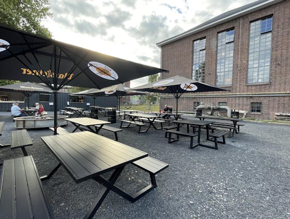 MaximaVida Aluminium-Picknicktisch schwarz Biergarten Dortmund