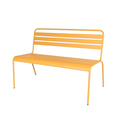 Ochre yellow Max garden bench