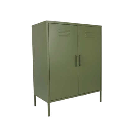Olijfgroene 2 deurs lockerkast Finn