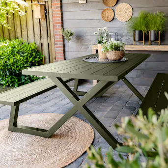 Luxuriöser olivgrüner Picknicktisch Dex MaximaVida