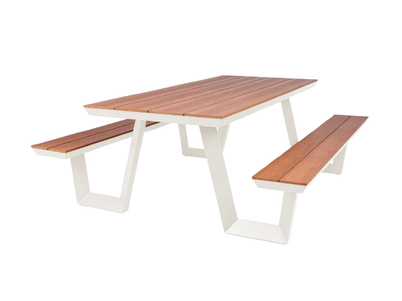 Ivoorkleurige picknicktafel Bermuda