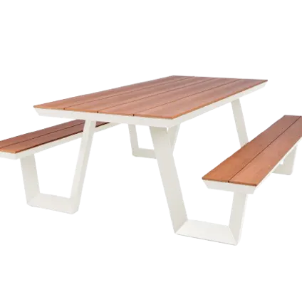 Ivoorkleurige picknicktafel Bermuda
