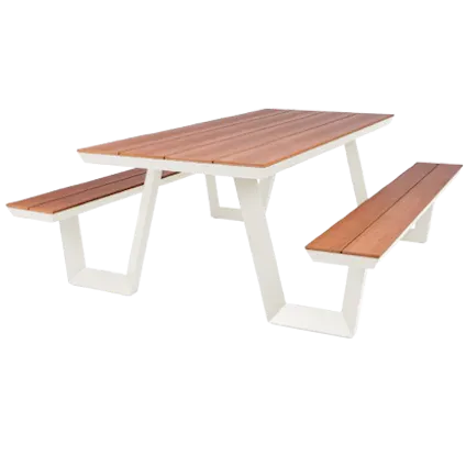 Elfenbeinfarbener Picknicktisch Bermuda