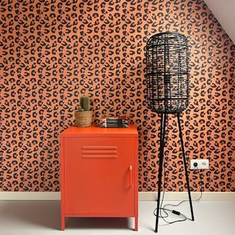 Soft orange Finn locker cabinet in the bedroom