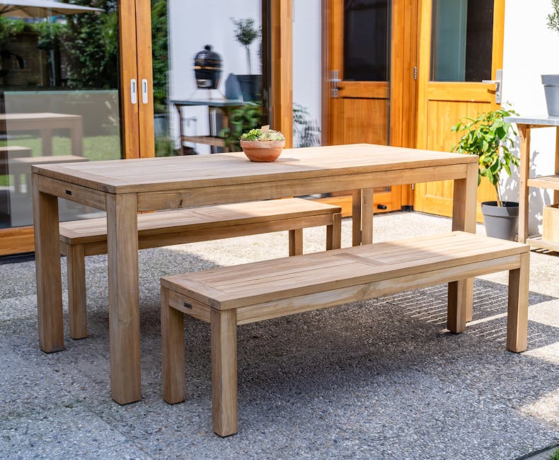 Java teak garden set