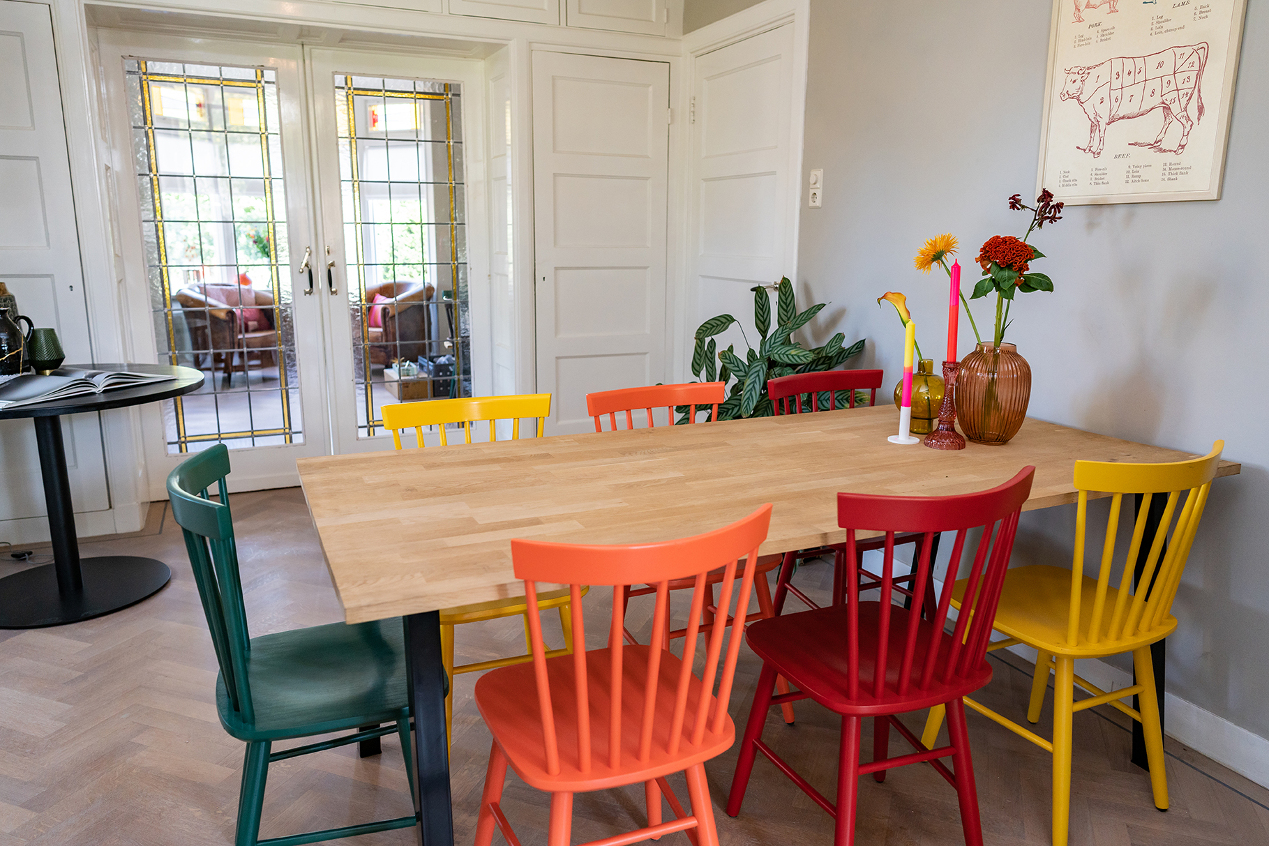 Spijlenstoel Maxime in verschillende kleuren