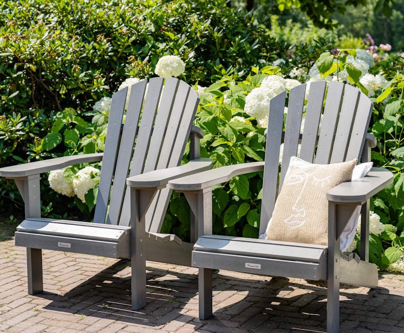 Grey plastic Adirondack chair Montreal