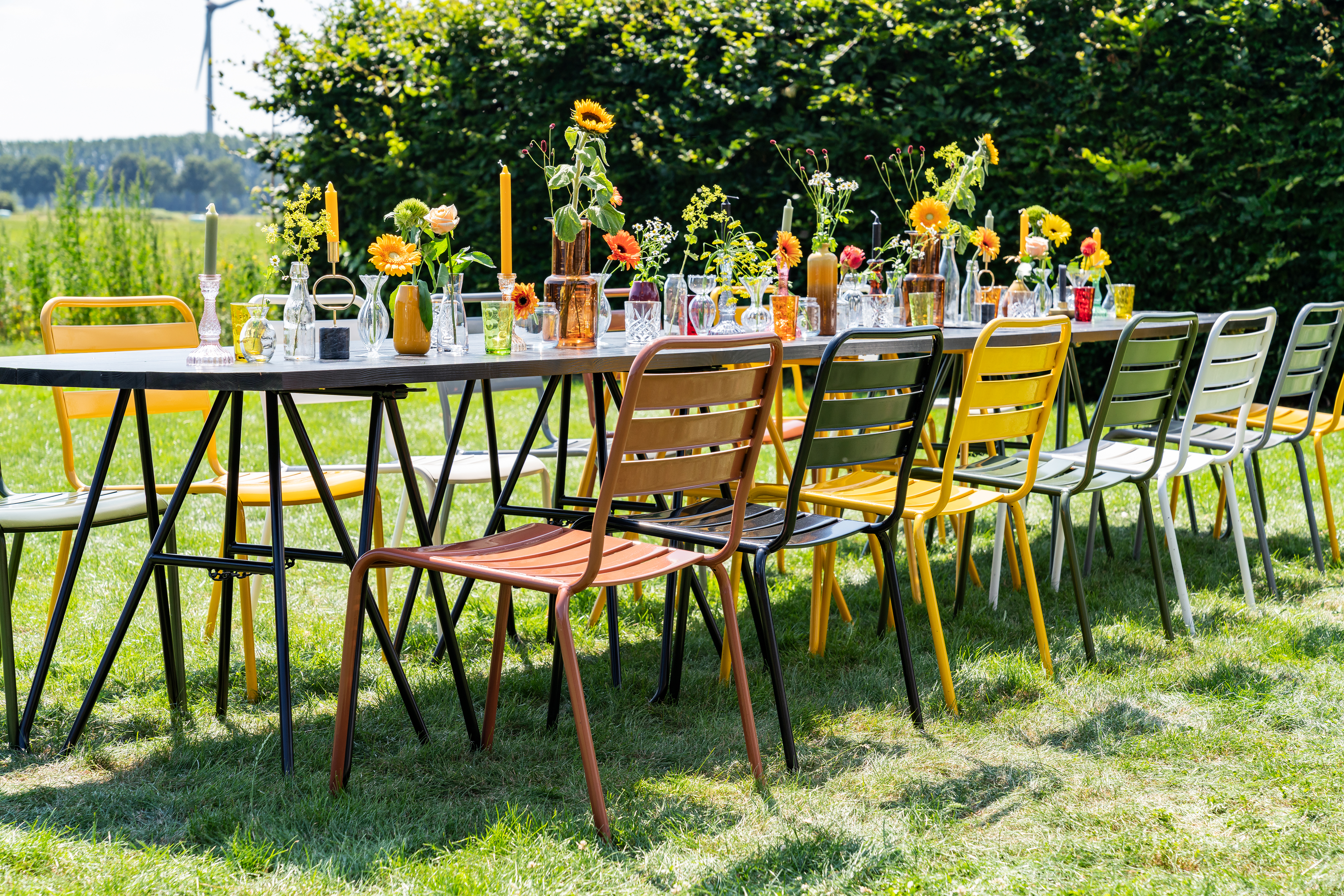 Metalen tuinstoel Max in verschillende kleuren