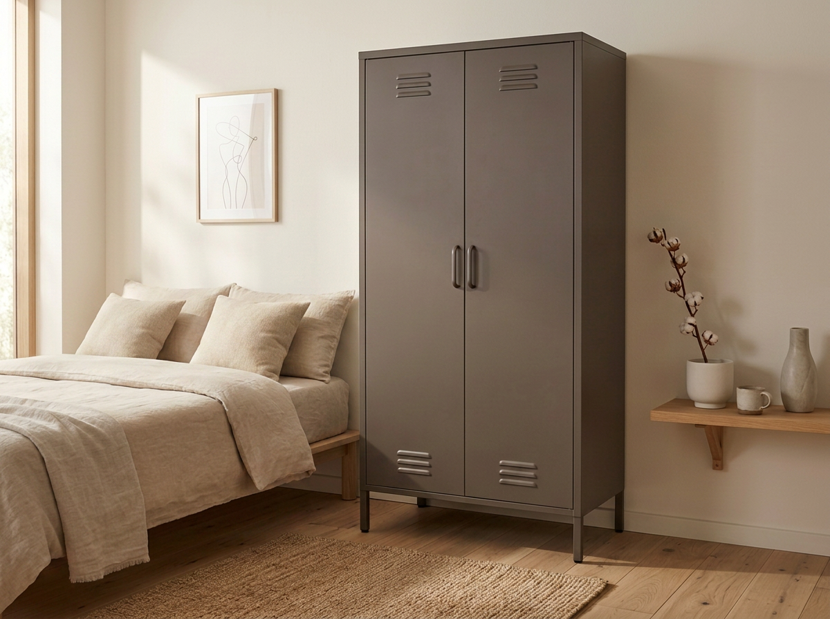 Finn metal storage unit by MaximaVida in grey-brown