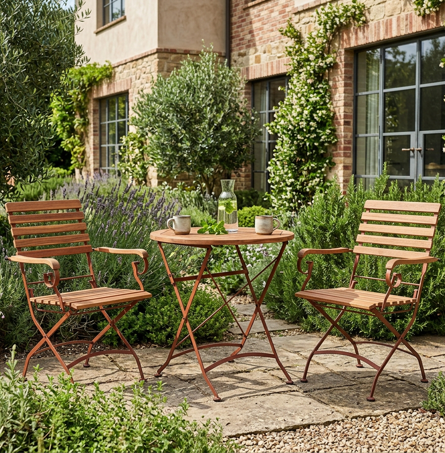 Toscana bistro set with a round table