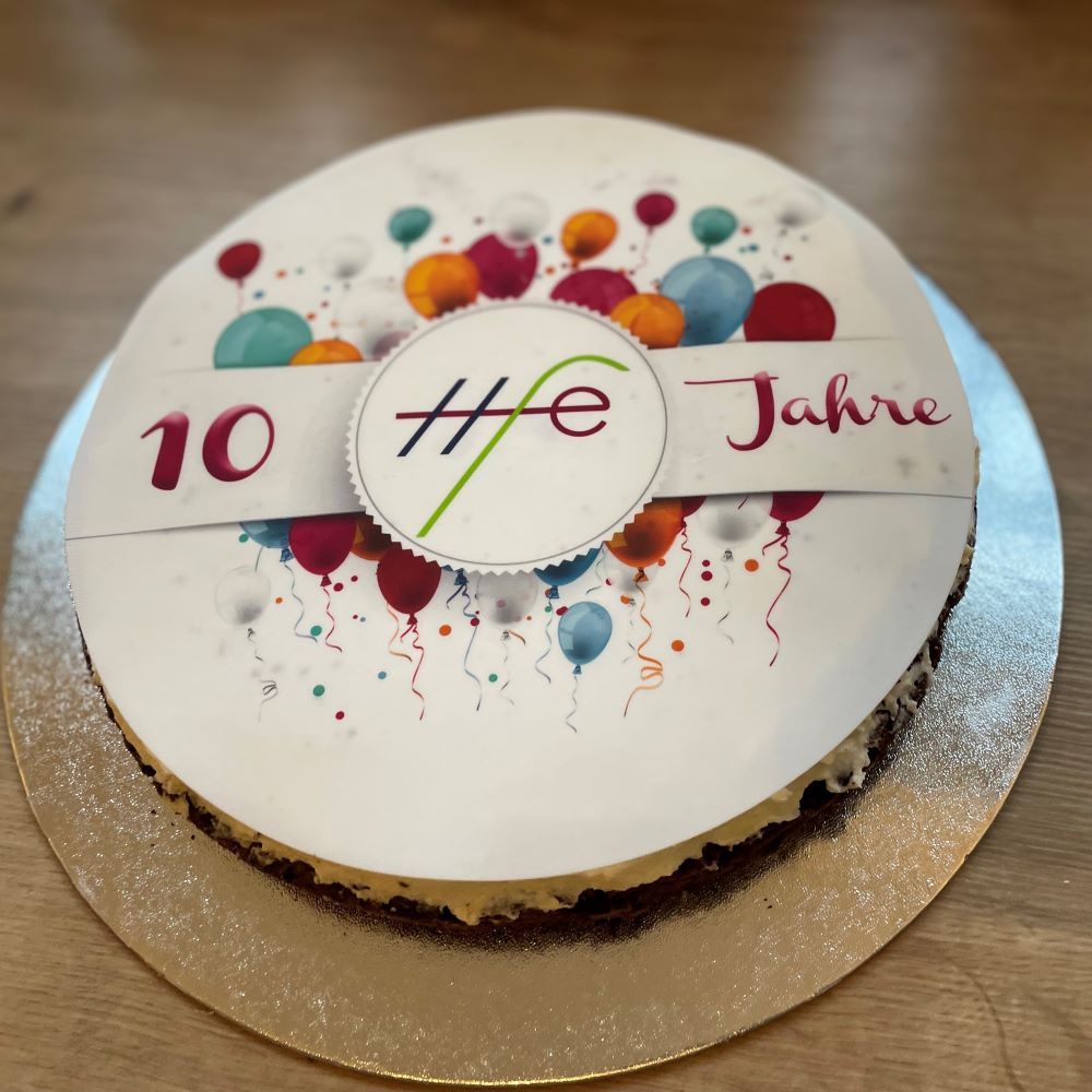 10 jähriges HFE-Jubiläumstorte
