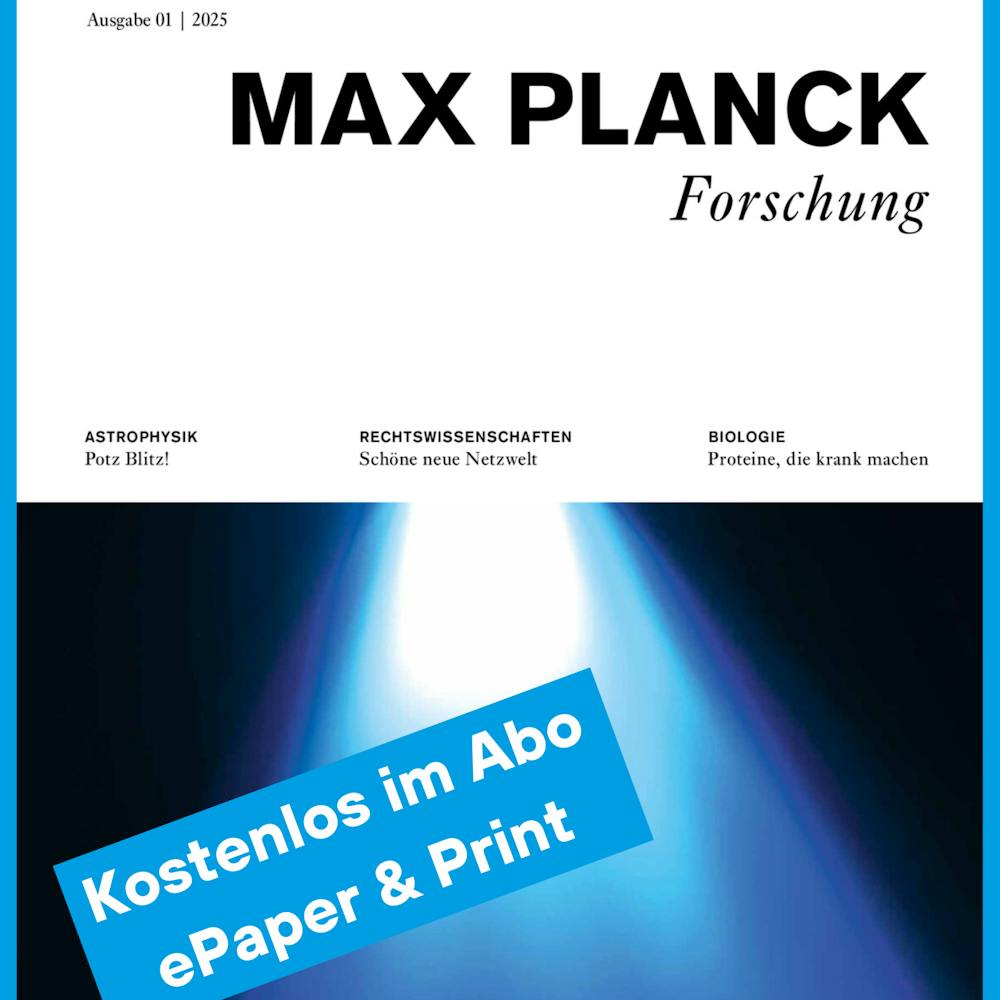 Titelseite der 1. Ausgabe des 2025 Magazins | ©MPG Titelseite der 1. Ausgabe des 2025 Magazins