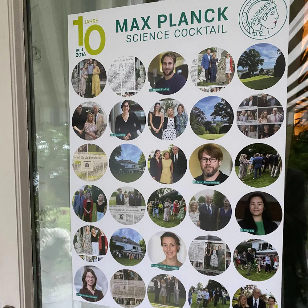 Eine Aufmerksamkeit für Birgit Gerlach – Plakat 10 Jahre Science Cocktail | ©MPF Eine Aufmerksamkeit für Birgit Gerlach – Plakat 10 Jahre Science Cocktail